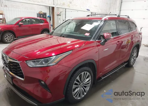 2021 Toyota Highlander Hybrid Platinum z USA, uszkodzony, nr VIN 5TDEBRCH1MS051953